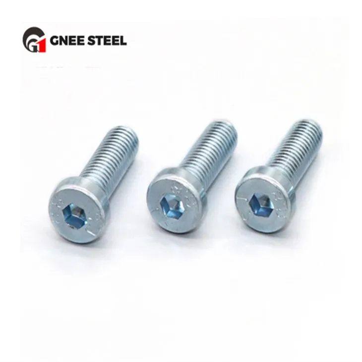 DIN7984 Biela Modrá pozinkovaná šesťhranná nástrčná skrutka